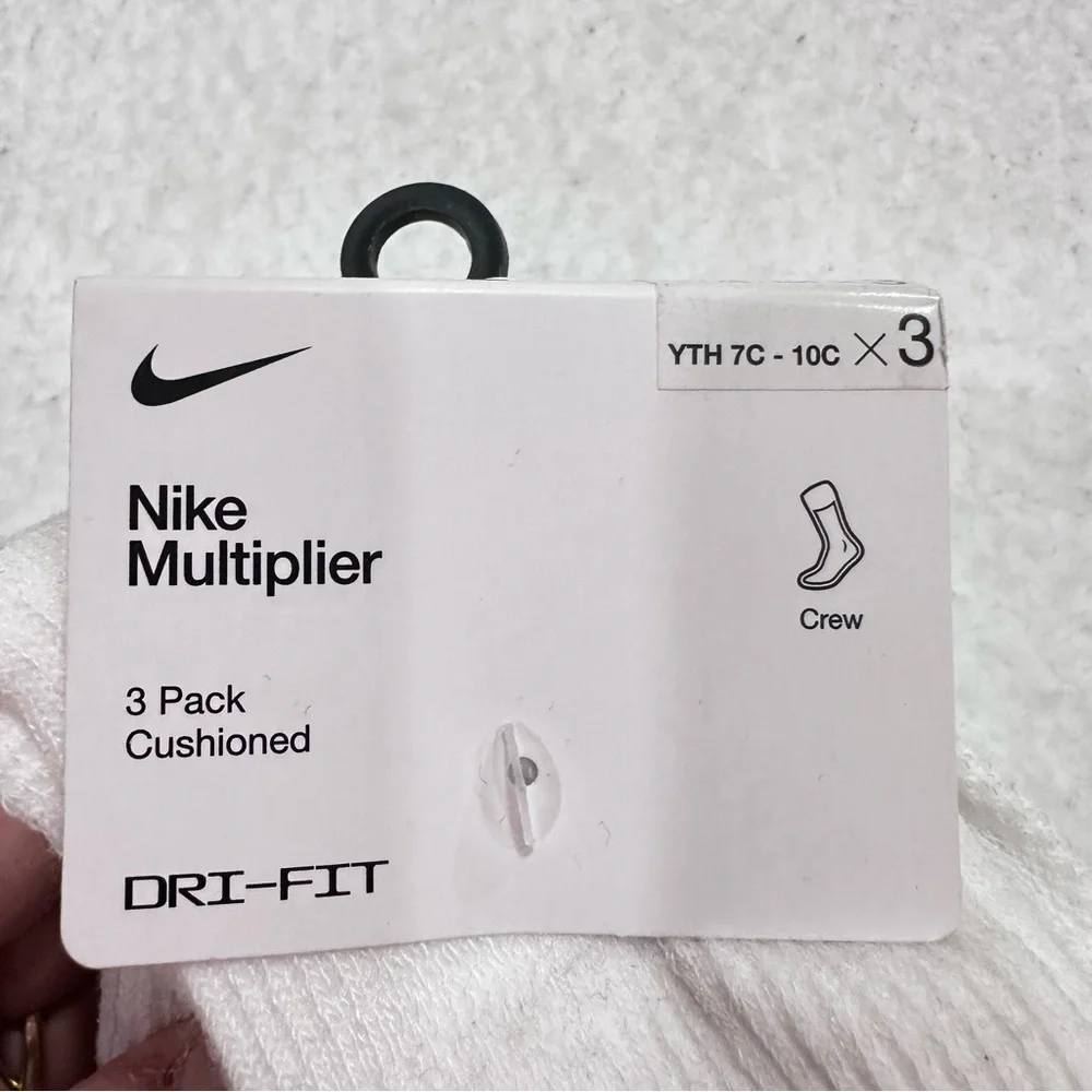 Boy’s Nike Dri-FIT White Socks
